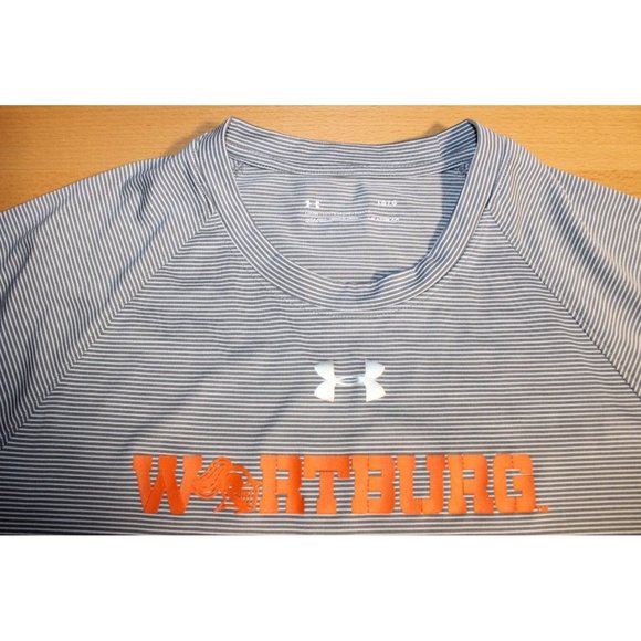 Mens Under Armour Stripe Tech Locker Wartburg Short Sleeve Shirt Large 1276222 - Picture 2 of 5